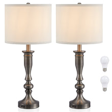 Load image into Gallery viewer, Beside Table Lamp Set of 2 with USB Port
