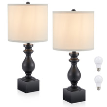 Load image into Gallery viewer, Beside Table Lamp Set of 2 with USB Port and Outlet