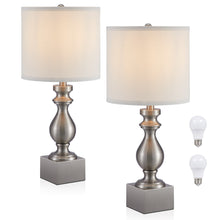 Load image into Gallery viewer, Beside Table Lamp Set of 2 with USB Port and Outlet