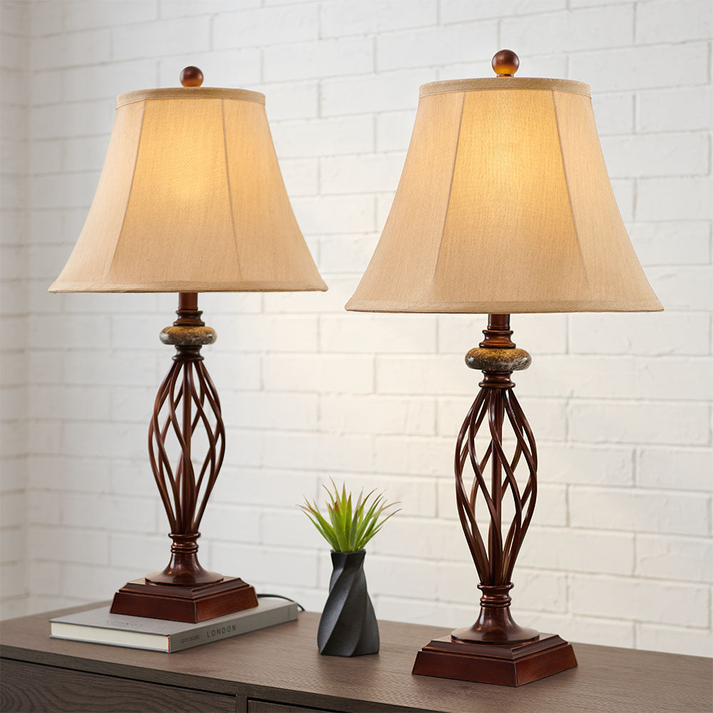 Table Lamp Set of 2 for Bedroom or Living Room