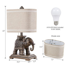 Load image into Gallery viewer, Royal Elephant Table Lamp for Bedroom,Bulb Included