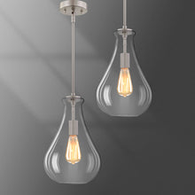 Load image into Gallery viewer, Round Mini Pendent with Clear Glass,Brushed Nickel