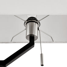 Load image into Gallery viewer, Modern USB Bedside Table Lamp,Matte Black and Brushed Nickel