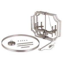 Load image into Gallery viewer, 5-Light Farmhouse Chandelier, White Wood Grain