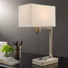 Load image into Gallery viewer, Modern Desk Table Lamp with USB and AC Power Outlet
