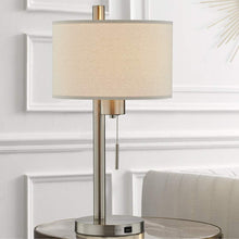 Load image into Gallery viewer, 2-Pack Modern Bedside Table Lamp,Brushed Steel