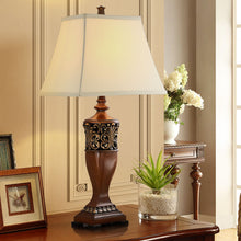 Load image into Gallery viewer, 2-Pack 30"H Bedside Table Lamp,Traditinal Wood Finish