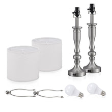 Load image into Gallery viewer, Beside Table Lamp Set of 2 with USB Port