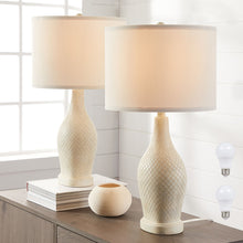 Load image into Gallery viewer, Beside Table Lamp Set of 2 with White Linen Shade