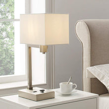 Load image into Gallery viewer, Modern Desk Table Lamp with USB and AC Power Outlet