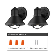 Load image into Gallery viewer, 2-Pack Outdoor Wall Light Fixtures,Black