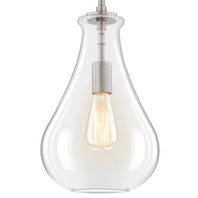 Load image into Gallery viewer, Round Mini Pendent with Clear Glass,Brushed Nickel