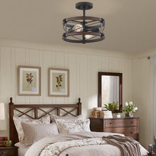 Load image into Gallery viewer, 2-Light Industrial Flush Mount Lighting,Bronze