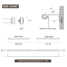 Load image into Gallery viewer, 1 Inch Sturdy  Window Curtain Rod