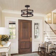 Load image into Gallery viewer, 2-Light Industrial Flush Mount Lighting,Bronze