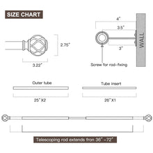 Load image into Gallery viewer, 1 Inch Indoor/Outdoor Window Curtain Rod