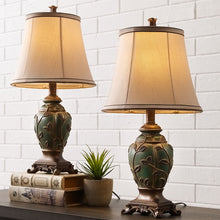 Load image into Gallery viewer, 2-Pack Traditional Small Bedside Table Lamp,Green