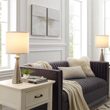 Load image into Gallery viewer, Beside Table Lamp Set of 2 with USB Port, Brushed Nickel