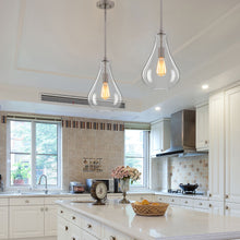 Load image into Gallery viewer, Round Mini Pendent with Clear Glass,Brushed Nickel