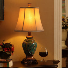 Load image into Gallery viewer, 2-Pack Traditional Small Bedside Table Lamp,Green