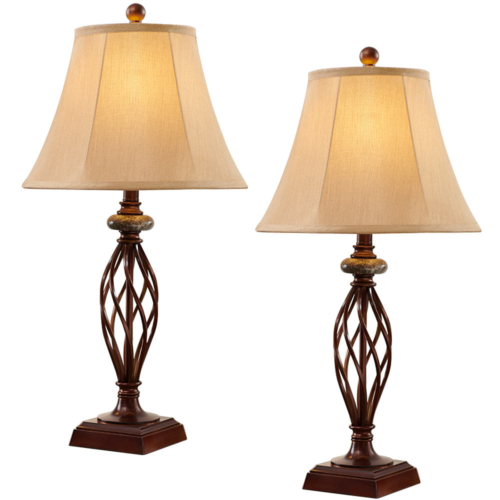 Table Lamp Set of 2 for Bedroom or Living Room