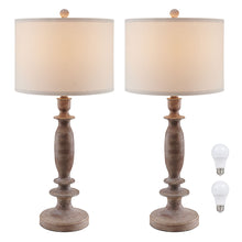 Load image into Gallery viewer, 2-Pack 29&quot;H Table Lamp with White Linen Shade
