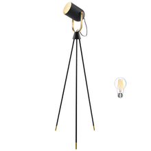 Load image into Gallery viewer, Industrial Rustic Tripod Floor lamp
