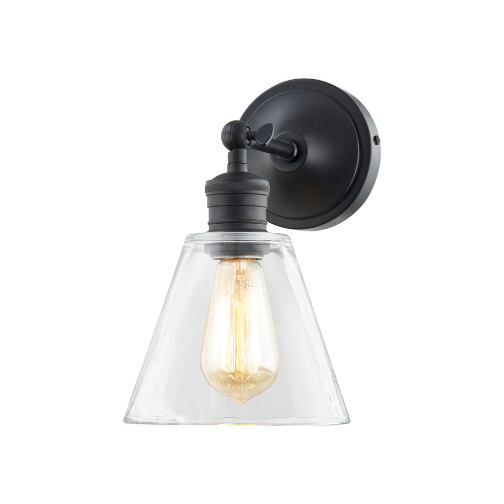 Indoor Industrial Bathroom Vanity Light with Clear Glass